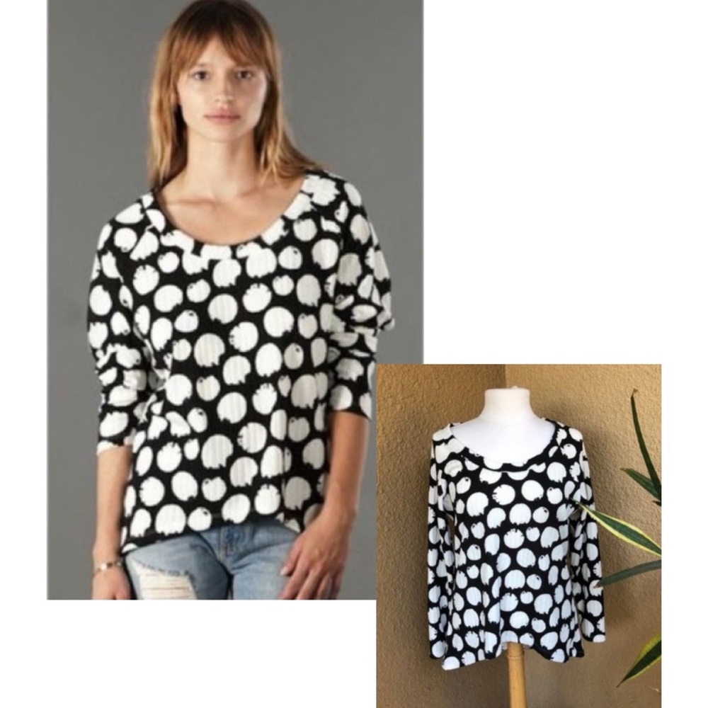 Merritt Charles Black and White Polka Dot Sweater